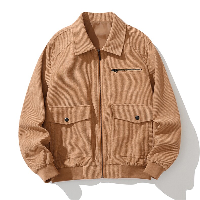 秋冬男士休闲夹克外套韩版潮流港风灯芯绒衣服中青年翻领871-P55,男装夹克,星座1403B