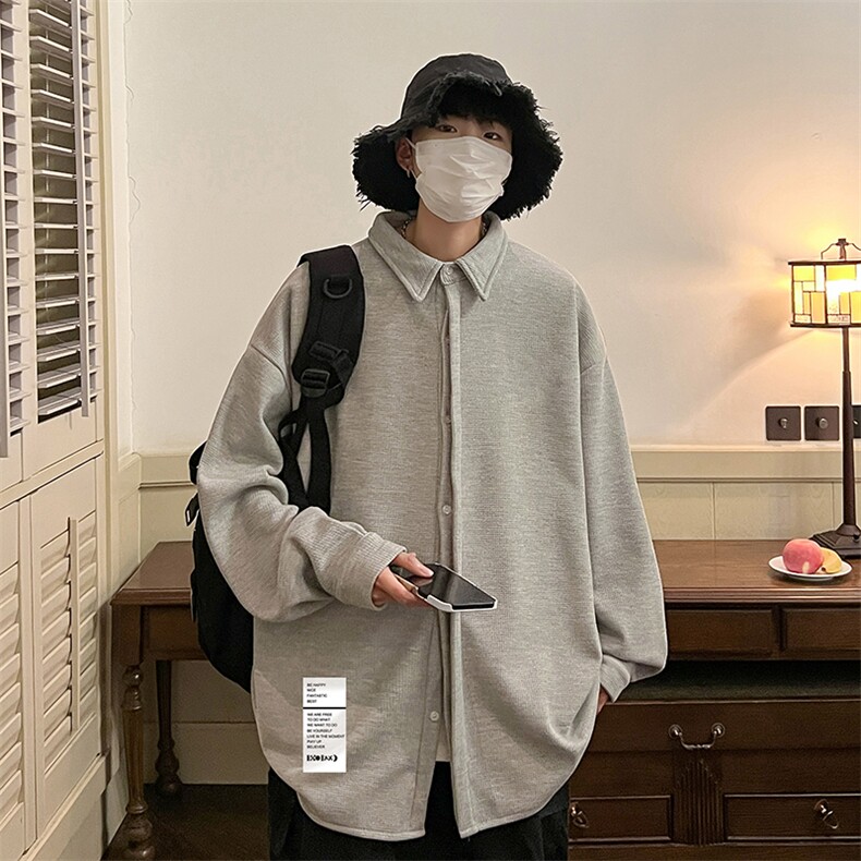 控58加厚加绒衬衫男大码长袖衬衣男外套HC79045-P38加绒款-P48,男装衬衫,电商A040