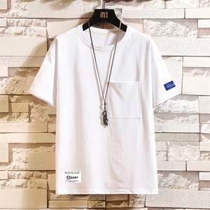 DX24062-P25大口袋百搭短袖t恤男大码半袖体恤上衣服图片