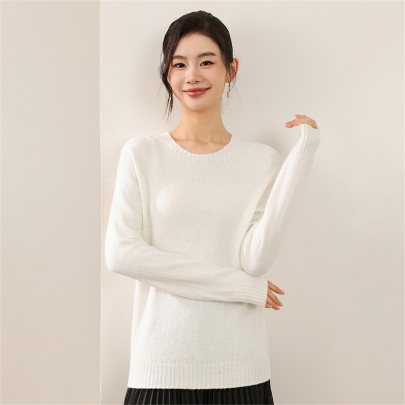 2025年秋季单件套头通勤长袖一线圆领休闲/淑女，女装针织衫/毛衣，尚雪电商供货