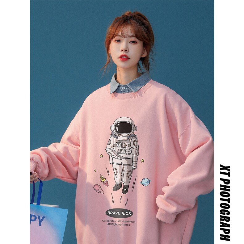 ！春季小众衣服2024年新款太空宇航员宽松卫衣 W159 P30控48图片