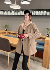 现货春季新款西装外套帽子可脱卸，女装西装，韩衫衣社