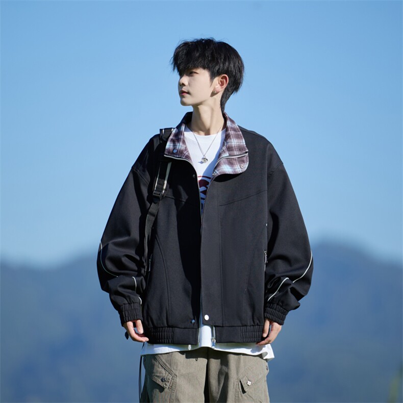 JK8871-P75L-9XL2025秋冬新款翻领夹克外套控128,男装夹克,星座109