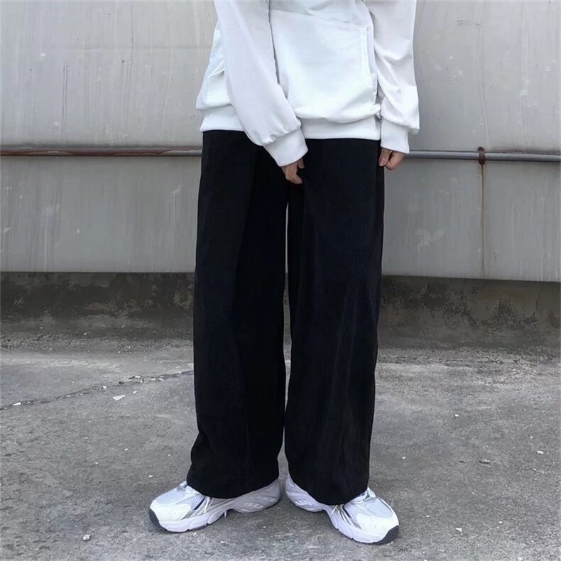高街ins潮牌灯芯绒工装裤男女直筒宽松拖地裤垂感高级感7048-p35，男装工装外套，星座1008-2
