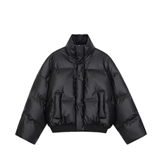 复古短款pu皮棉服冬季棉衣防寒面包服外套MY258直播，男装棉衣，星座1904A-1