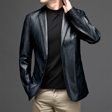 男士2023年秋季新款长袖休闲西服中青年纯色便服外套AJYD613-P175，男装西服，电商B212（原钱塘6029）
