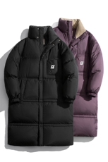 1白底美式复古潮牌中长款大码M-5XL过膝羽绒服男77930P258控378，男装羽绒服，星座226-2