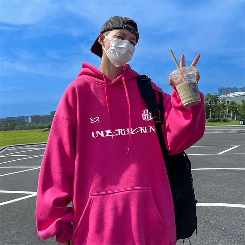 抖音得物供货 可提供视频 秋冬重磅美式宽松连帽卫衣DL2310图片