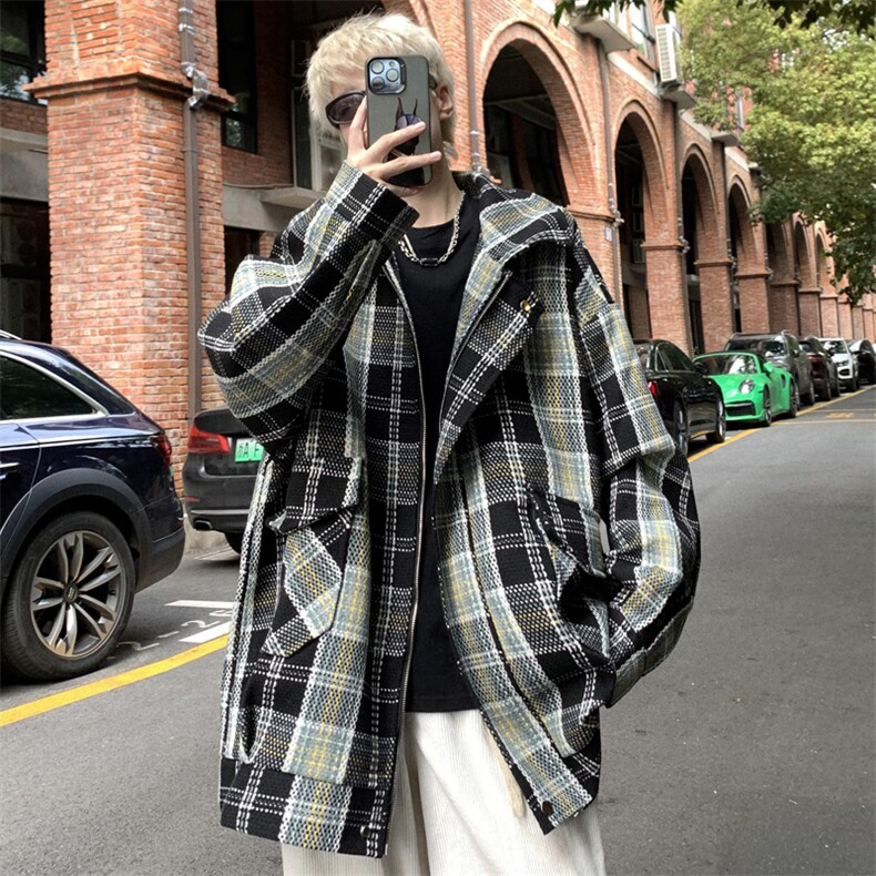 2025秋冬新品小香风呢大衣韩版宽松夹克男款外套J1661P95，男装夹克，电商A157