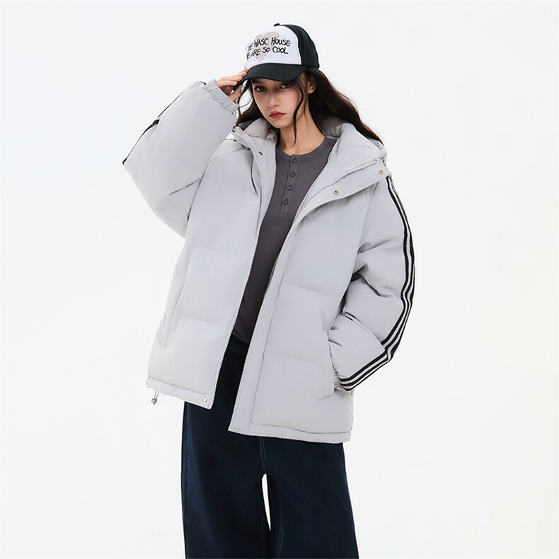 冬季潮流条纹五防立领加绒加厚棉衣情侣撞色棉服外套MY8899-p78,男装棉衣,星座610B-1