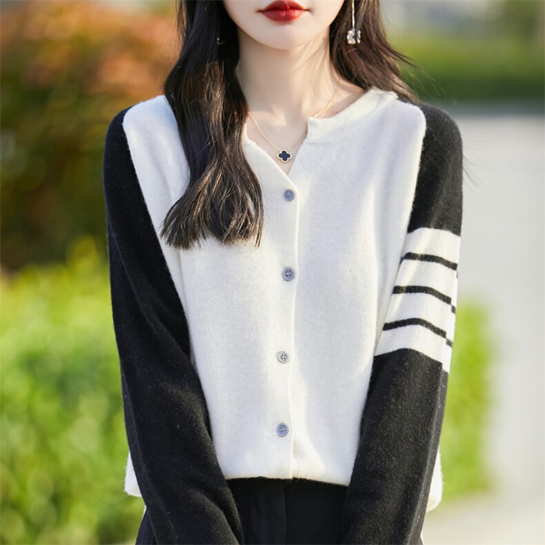 女士羊毛衫简约休闲舒适百搭羊毛开衫,女装羊毛衫,端硕羊绒