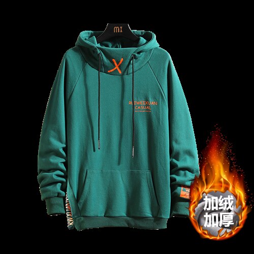 8XL-M2023冬季新款加绒加厚连帽卫衣男宽松慵懒风280斤可穿控98,男装卫衣,钱塘717(原712)