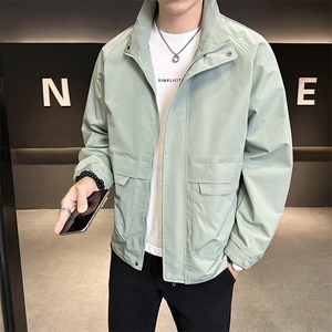 春秋潮流休闲百搭外套男士休闲立领大口袋户外夹克宽松2524-P50图片