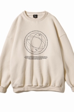 白底新款秋季时尚百搭宽松圆领字母印花套头卫衣W1022P30控48，男装卫衣，电商A247-1