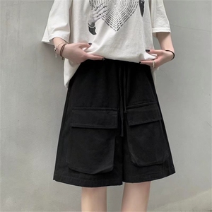 夏季2022新款高腰工装短裤宽松五分裤女直筒DK31P42图片