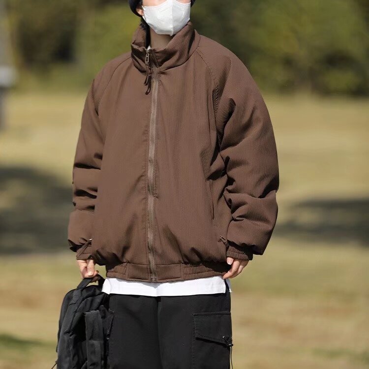 加绒加厚冬男立领棉衣灯芯绒保暖棉袄面包服外套MY9050P75,男装棉衣,星座1013-1