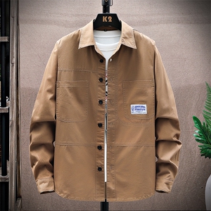 衬衣男新款纯棉工装翻领休闲时尚长袖衬衫XZ310B-3-CY807-P58图片