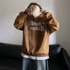 得物抖音高品质380克重磅做旧炒雪花纯色圆领水洗印花卫衣ASY1502，男装卫衣，电商A443