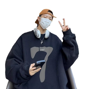 男士卫衣春秋款2025新款胖子大码男装加肥加大秋季圆领上衣秋图片