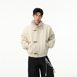 (新增3XL   4XL)美式哈灵顿雾面皮衣男冬季飞机扣座山雕JK1007图片
