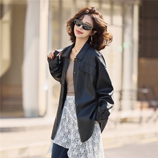 【春季女装新款】大量现货皮衣衬衫外套P115-K180，女装皮衣，简古