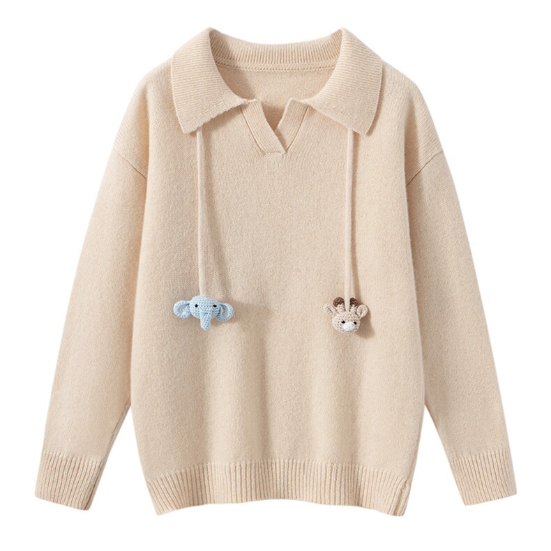 2025年秋季新款百搭男女同款抽绳加厚保暖羊毛衫，童装儿童羊毛衫，宏杨羊绒