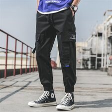 有报告潮流休闲束腿裤男士夏季休闲运动工装裤DS379T，男装休闲裤，电商A102