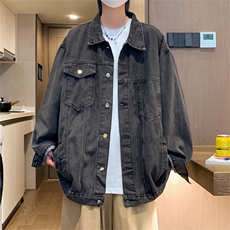 秋季牛仔外套男潮流韩版宽松连帽夹克港风休闲上衣JK08918-P63，男装夹克，星座308B-1