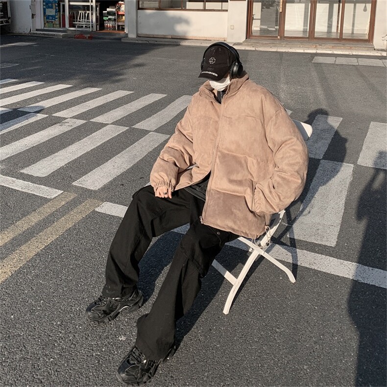 电商DSA028-KBMYC冬季新款麂皮绒立领棉衣男,男装棉衣,电商A028