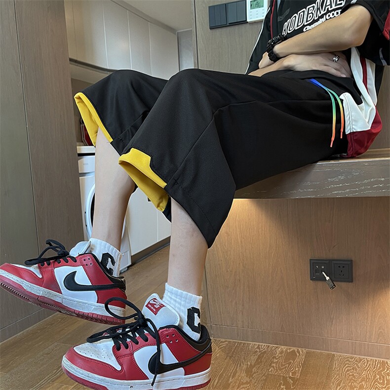 夏季新款潮牌痞帅七分裤男薄款宽松休闲直筒短裤现货K8028-P36，男装牛仔裤，星座512-3