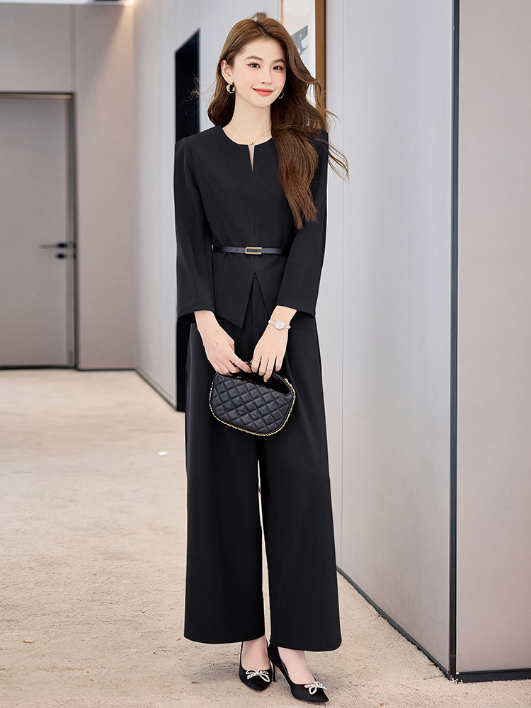 喜婆婆婚宴装2025新款春季年轻洋气质结婚妈妈礼服时尚阔腿裤套装,女装套装/套裙,卡杰菲