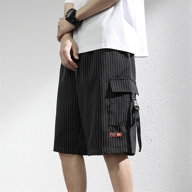 货足8XL-M 美式免烫垂感五分裤男2023夏季新款高街胖子短裤加大码图片