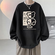 春季圆领卫衣男大码韩版宽松长袖外套S6352-P28，男装卫衣，电商A040
