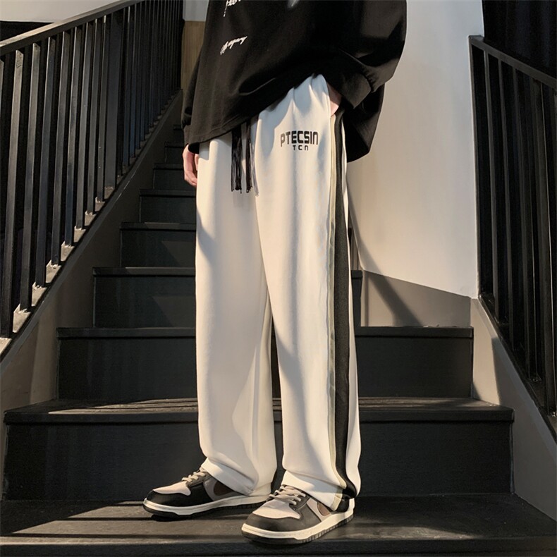直播品质！重磅纯棉高克重2023新款阔腿休闲裤男K23118-P45控68,男装休闲裤,星座717
