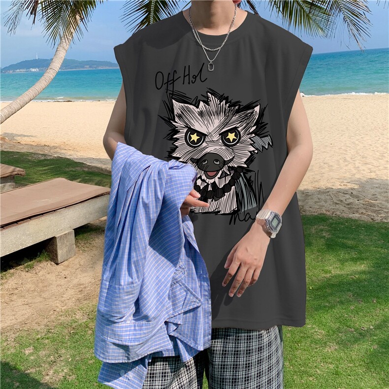 量大图低自动【有货】纯棉背心HD019-1-BX25116-P20，男装背心/马甲，电商019-1