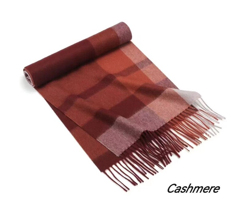 2025年秋季秋冬季时尚百搭通勤简约休闲羊绒围巾，围巾，清联羊绒