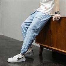 坠感休闲裤男九分裤直筒宽松ins潮流百搭韩版男生9分裤子M885，男装休闲裤，星座509
