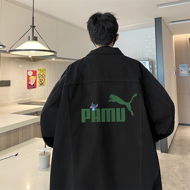 牛仔夹克男大码牛仔外套男茄克NJ77227-P60加绒款-P75,男装夹克,电商A040