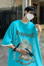 B239-1212-P28欧美式天使雕像个性印花夏季高克重半袖短袖t恤，男装T恤，星座514-2(原B239)