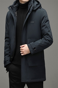 新款中长款中青年男士商务休闲羽绒服男羽绒大衣SNNYR862021-P345图片