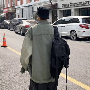 2025秋新款渐变牛仔外套复古水洗衣服工装夹克 JK8898图片
