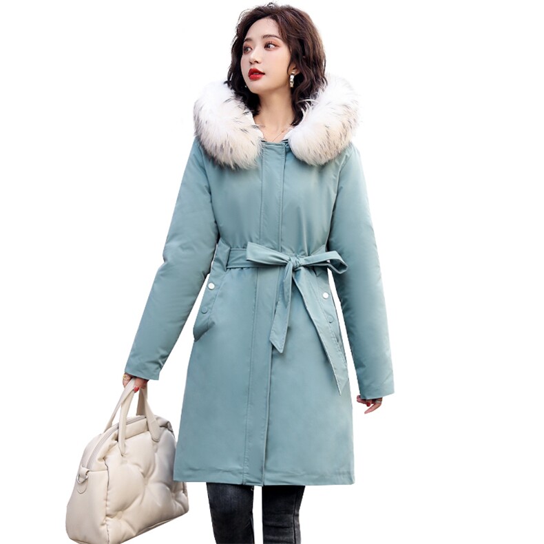 羽绒棉服女中长款2020年冬新款韩版宽松连帽过膝时尚棉袄棉衣外套,女装棉衣/棉服,瑶迪依秀