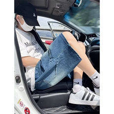 2024美式牛仔裤男款直筒半松紧长短裤潮N1096P38，男装牛仔裤，星座1116-2