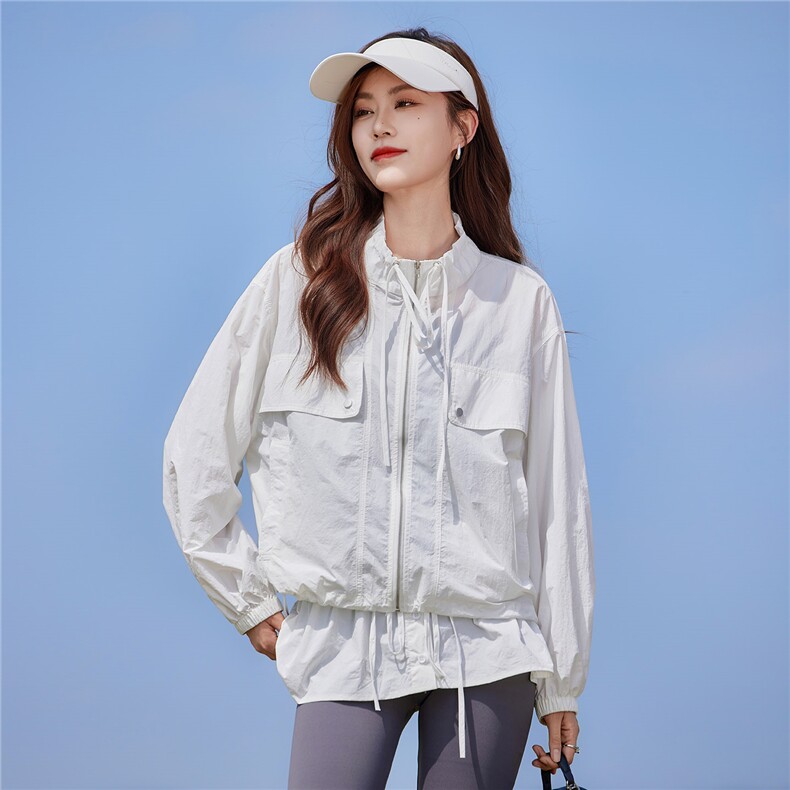 现货2026夏季新款时尚两件套城市户外宽松型休闲妈妈轻薄短外套，女装防晒衣，靓衣阁