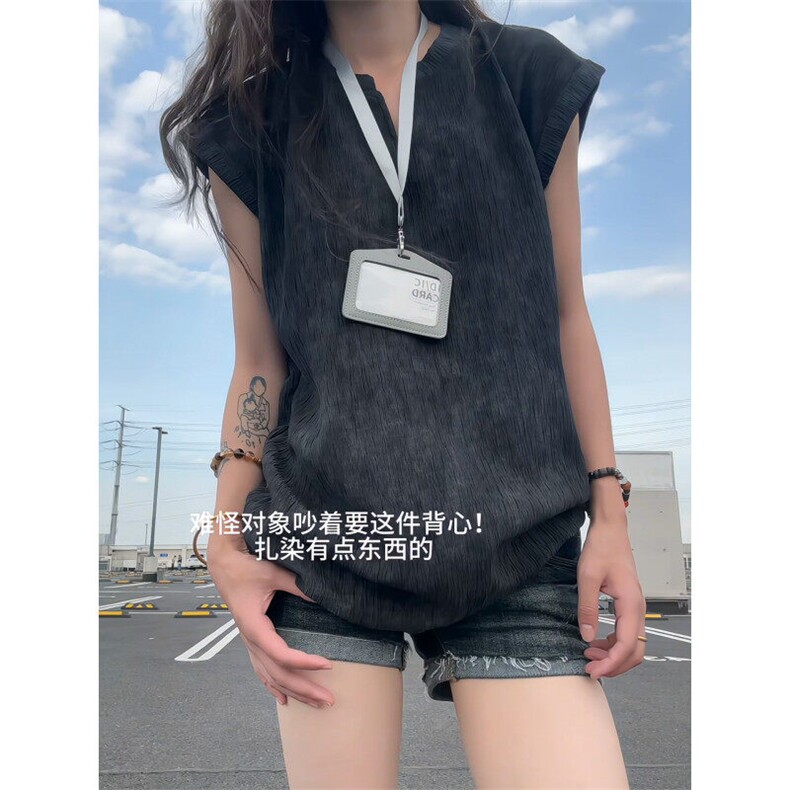 XZ809A/FFF04/P35/控48扎染冰丝V领背心T恤，男装背心/马甲，星座809A(原222-1)