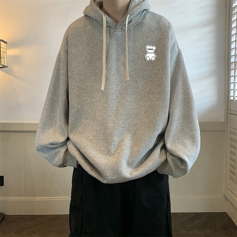 纯棉连帽卫衣男大码运动帽衫宽松薄WY2292-P35,男装卫衣,电商A040
