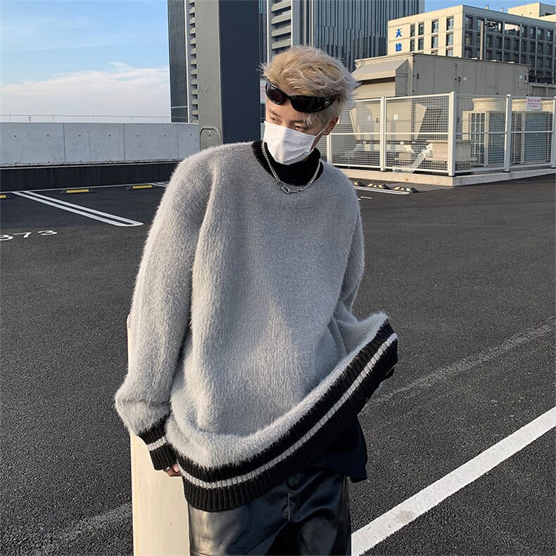 毛衣男冬季加厚痞帅潮牌高领针织衫慵懒风宽松痞帅外套91994-p65,男装针织衫/毛衣,星座1008-1