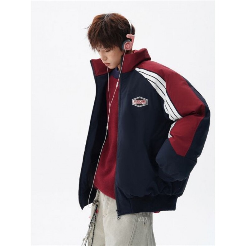 W11014-P98网图现货美式潮牌立领工装棉服加厚保暖棉衣休闲外套,男装棉衣,星座1608