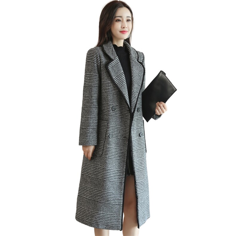毛呢外套长袖简约时尚气质时尚舒适优雅2023年秋季中长款,女装毛呢外套,尚洛菲