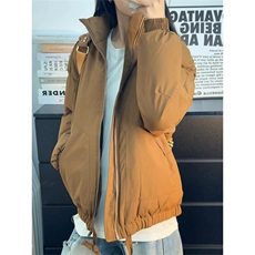 现货冬季美式休闲加厚雪山外套夹克立领纯色三防户外工装棉服，男装夹克，电商A486